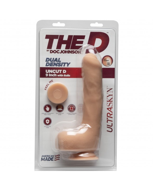 Фаллоимитатор Doc Johnson The D - Uncut D - 9 Inch With Balls ULTRASKYN - 1