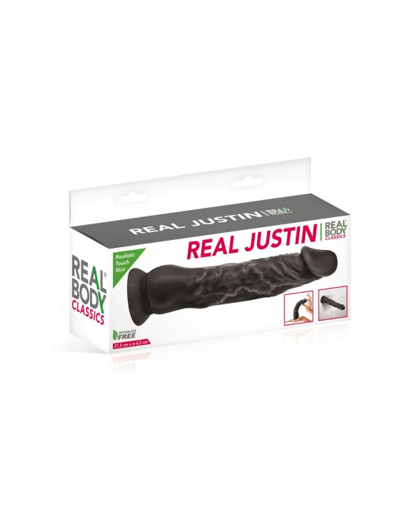 Фаллоимитатор с присоской Real Body - Real Justin Black - 1