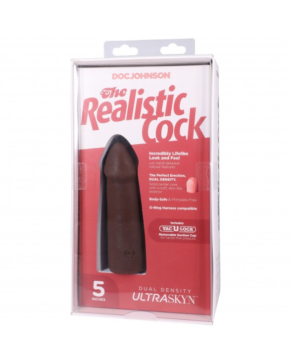 Фаллоимитатор Doc Johnson The Realistic Cock ULTRASKYN - 5 Inch Chocolate - 9