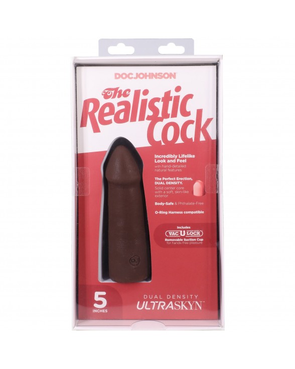 Фаллоимитатор Doc Johnson The Realistic Cock ULTRASKYN - 5 Inch Chocolate - 8