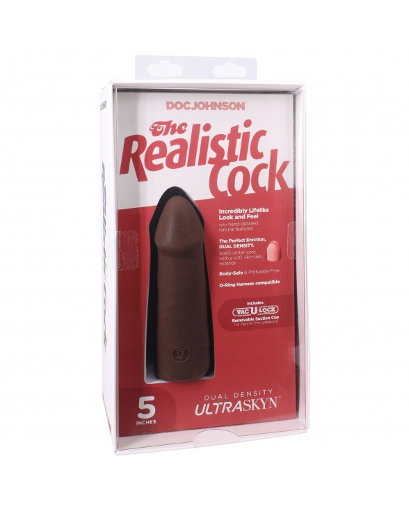 Фаллоимитатор Doc Johnson The Realistic Cock ULTRASKYN - 5 Inch Chocolate - 7