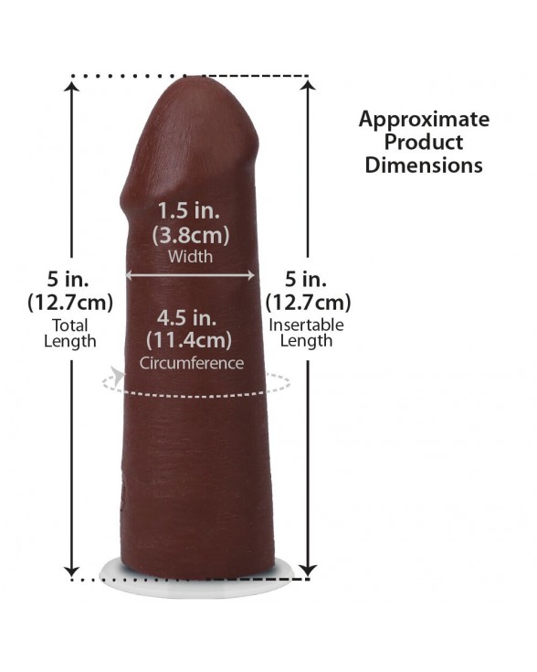 Фаллоимитатор Doc Johnson The Realistic Cock ULTRASKYN - 5 Inch Chocolate - 4
