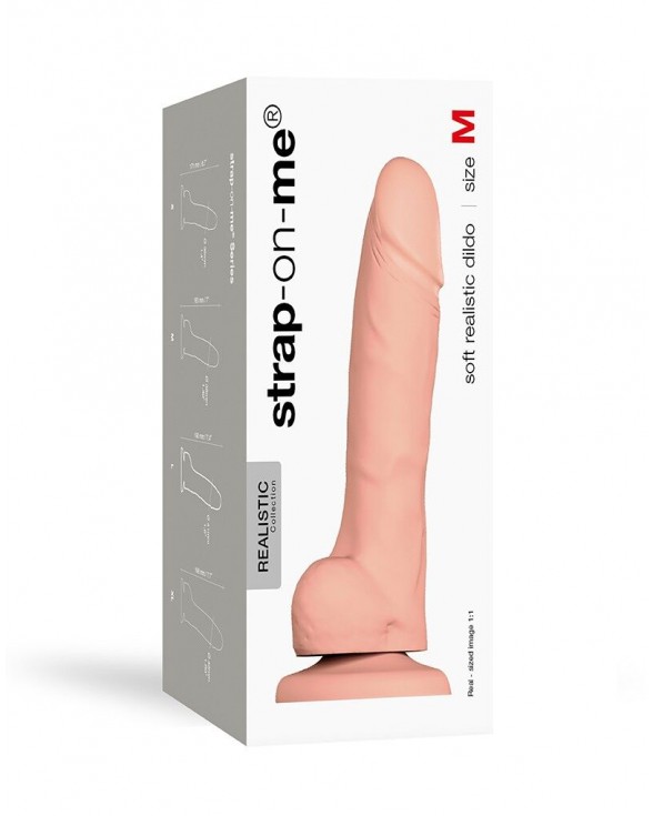 Реалістичний фалоімітатор Strap-On-Me SOFT REALISTIC DILDO Vanilla - Size M - 2