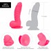 Ребристий фалоімітатор на присосці ADDICTION — Tom 7″ Dildo With Balls — Pink - 4