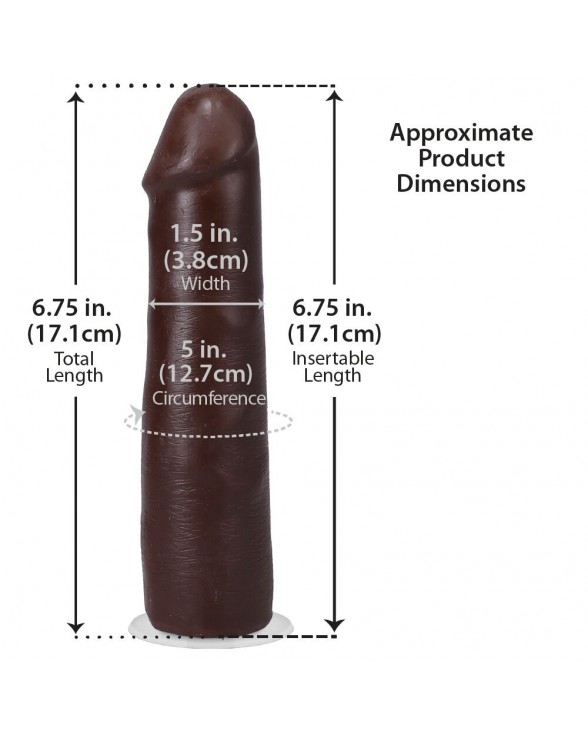 Фаллоимитатор Doc Johnson The Realistic Cock ULTRASKYN - 7 Inch Chocolate - 4