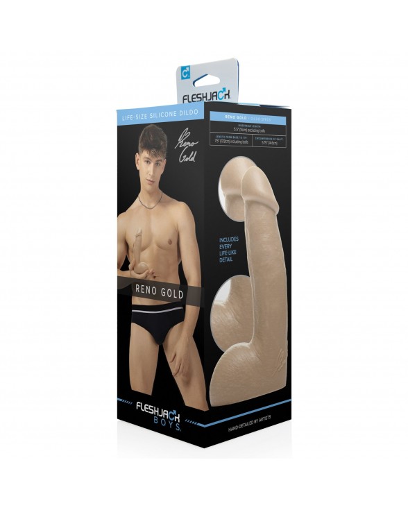 Фаллоимитатор Fleshjack Boys: Reno Gold Dildo - 5