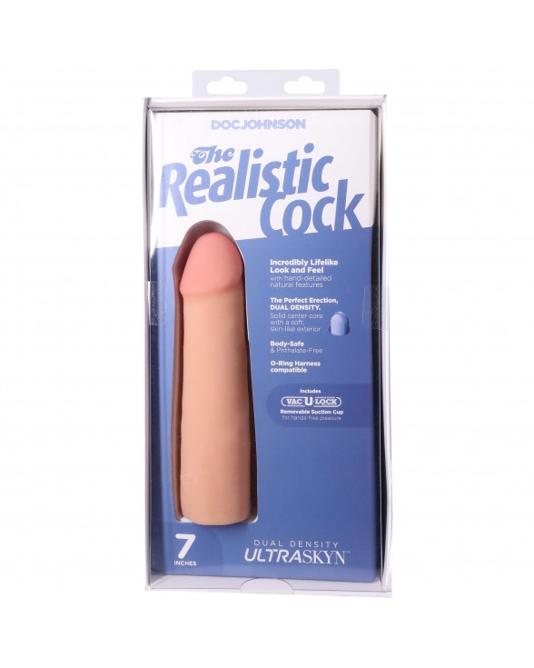 Фалоімітатор Doc Johnson The Realistic Cock ULTRASKYN - 7 Inch Vanilla - 8