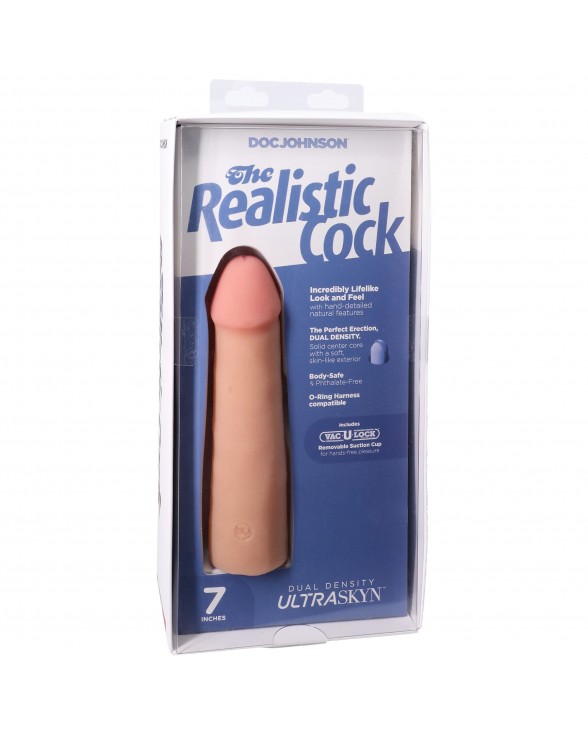 Фалоімітатор Doc Johnson The Realistic Cock ULTRASKYN - 7 Inch Vanilla - 7