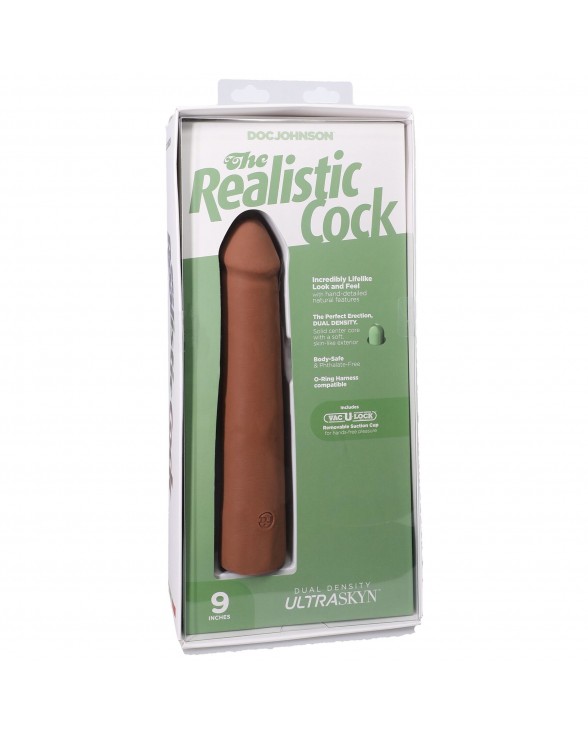 Фаллоимитатор Doc Johnson The Realistic Cock ULTRASKYN - 9 Inch Caramel - 7
