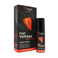 Рідкий вібратор Orgie High Voltage – Strawberry, 15 мл, ефект мурашок