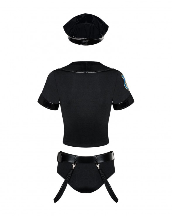 Еротичний костюм поліцейського Obsessive Police set S/M, black - 2