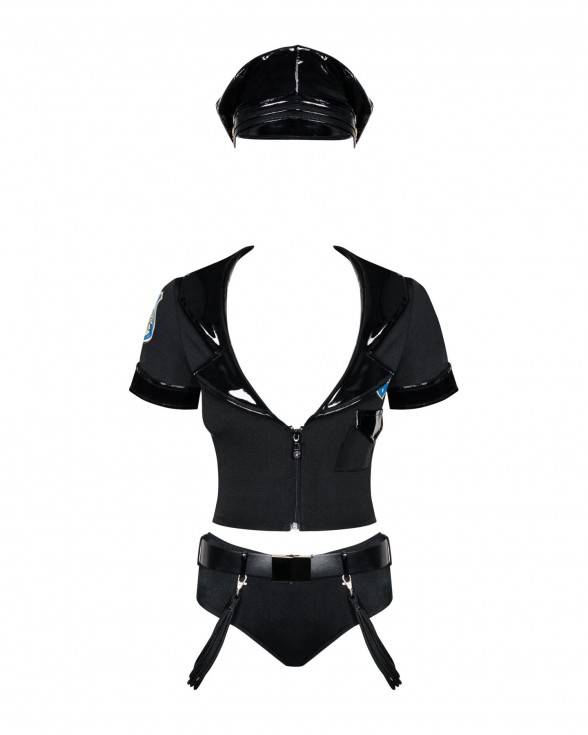 Еротичний костюм поліцейського Obsessive Police set S/M, black - 1