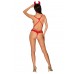 Еротичний костюм чортика зі стреп Obsessive Evilia teddy red S/M, боді - 5