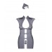 Еротичний костюм стюардеси Obsessive Stewardess 3 pcs costume grey L/XL, сірий - 4