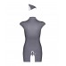 Еротичний костюм стюардеси Obsessive Stewardess 3 pcs costume grey L/XL, сірий - 5