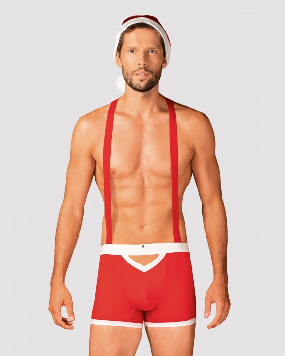 Мужской эротический костюм Санта-Клауса Obsessive Mr Claus S/M