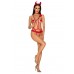 Эротический костюм чёртика со стрепом Obsessive Evilia teddy red L/XL - 4