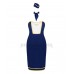 Еротичний костюм стюардеси Obsessive Stewardess uniform XS/S, blue, сукня, пілотка, шарф, манжети - 2