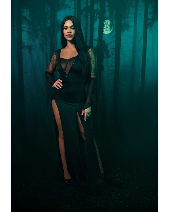 Эротический костюм Мортиши Аддамс Leg Avenue Sexy Spooky Morticia L - 5