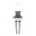 Еротичний костюм покоївки зі спідницею Obsessive Housemaid 5 pcs costume S/M, black - 3