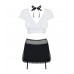Еротичний костюм секретарки Obsessive Secretary suit 5pcs black S/M, чорно-білий - 4