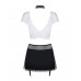 Еротичний костюм секретарки Obsessive Secretary suit 5pcs black S/M, чорно-білий - 5
