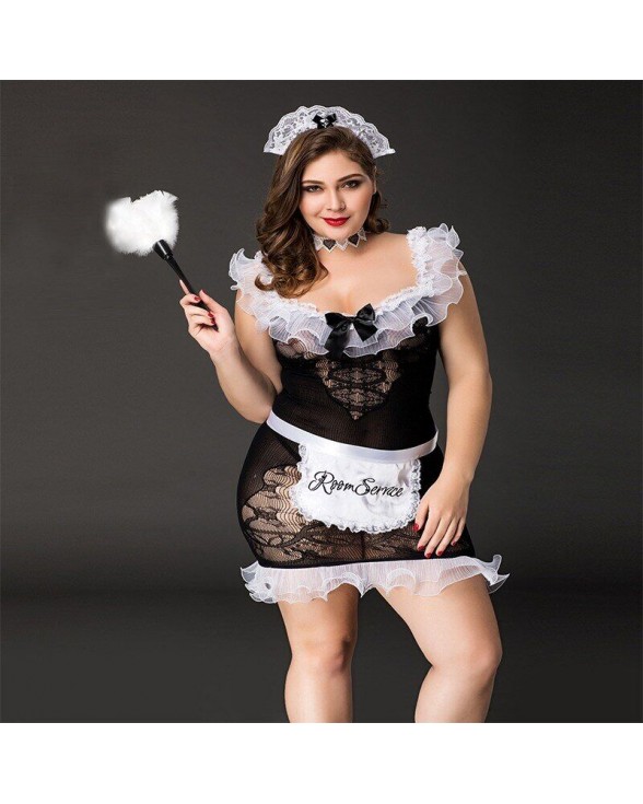 Костюм покоївки JSY «Слухняна Ельма» Plus Size Black - 1