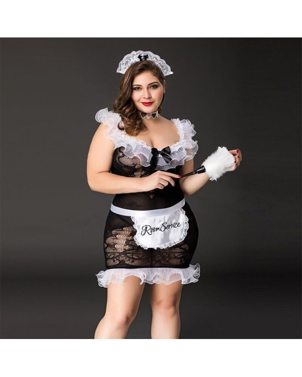 Костюм покоївки JSY «Слухняна Ельма» Plus Size Black