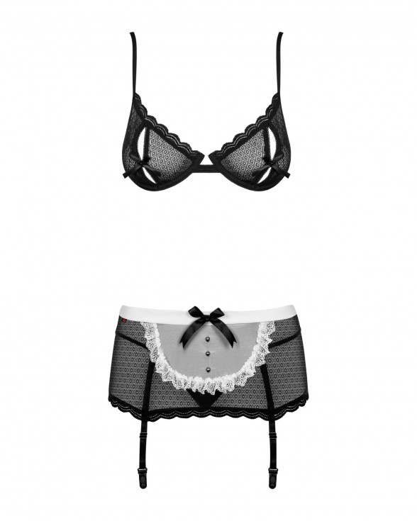 Эротический костюм горничной Obsessive Maidme set 5pcs L/XL - 4