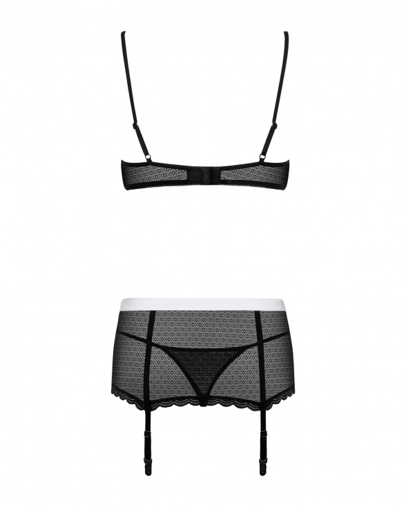 Эротический костюм горничной Obsessive Maidme set 5pcs L/XL - 5