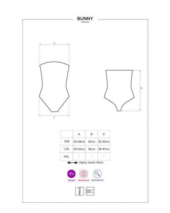 Эротический костюм кролика Obsessive Bunny costume L/XL - 4
