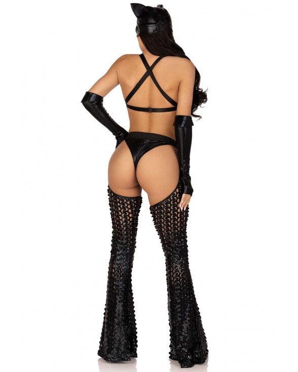 Эротический костюм кошечки-госпожа Leg Avenue Mistress Kitty S - 5