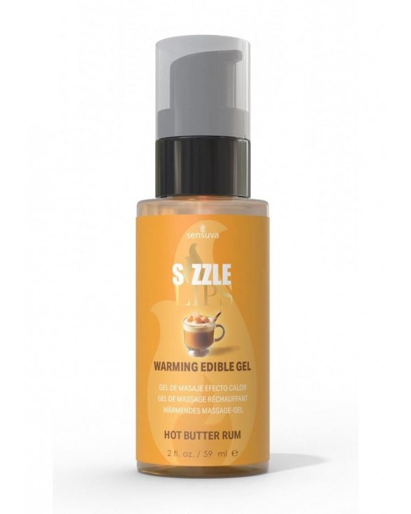 Зігрівальний масажний гель Sensuva Sizzle Lips Butter Rum (59 мл)