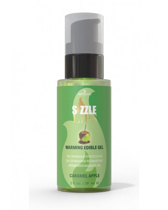 Зігрівальний масажний гель Sensuva Sizzle Lips Caramel Apple (59 мл)