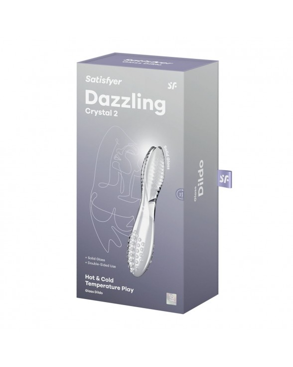 Двосторонній скляний ділдо Satisfyer Dazzling Crystal 2 Transparent - 4
