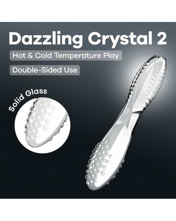 Двосторонній скляний ділдо Satisfyer Dazzling Crystal 2 Transparent - 5