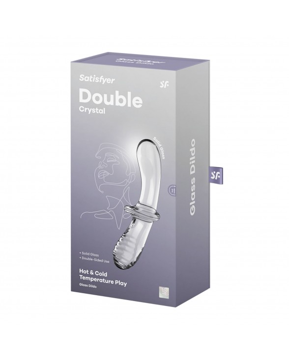 Стеклянный делдо Satisfyer Double Crystal (Transparent) - 4