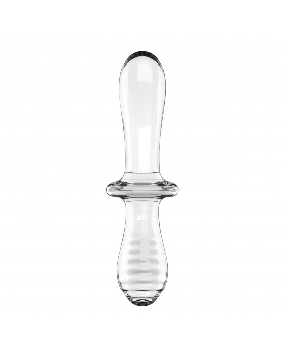 Стеклянный делдо Satisfyer Double Crystal (Transparent) - 1