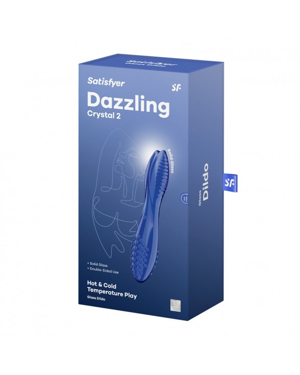 Двусторонний стеклянный дилдо Satisfyer Dazzling Crystal 2 Blue - 4