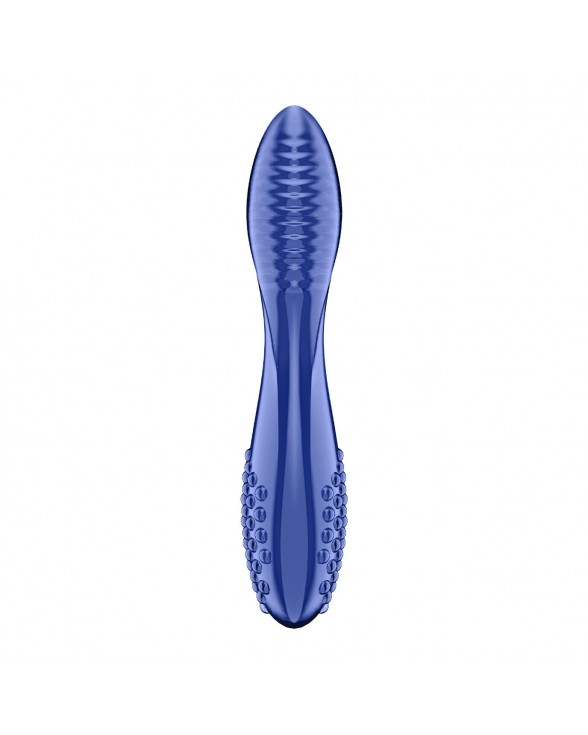 Двусторонний стеклянный дилдо Satisfyer Dazzling Crystal 2 Blue