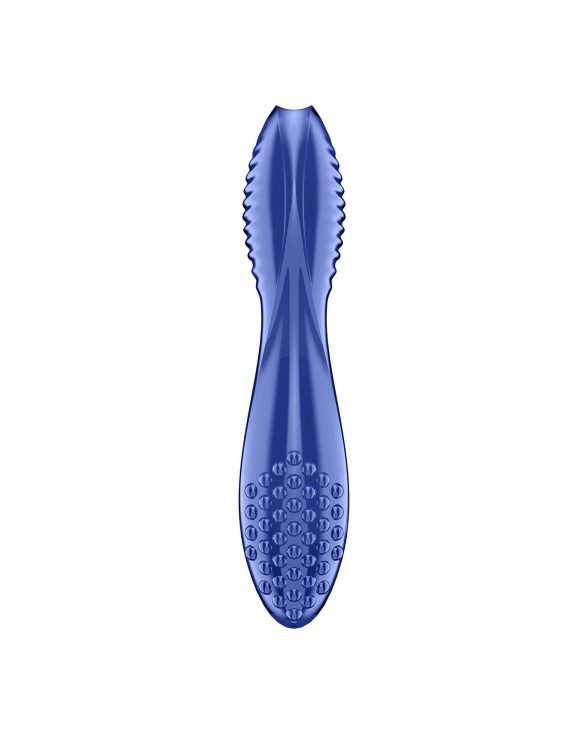 Двусторонний стеклянный дилдо Satisfyer Dazzling Crystal 2 Blue - 3