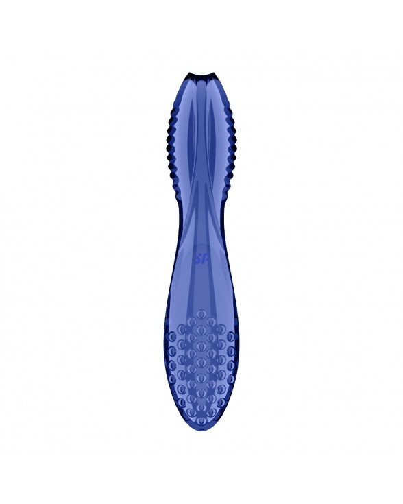 Двусторонний стеклянный дилдо Satisfyer Dazzling Crystal 2 Blue - 2