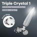 Трехсторонний стеклянный дилдо Satisfyer Triple Crystal 1 Transparent - 5
