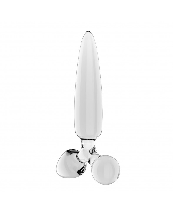 Трехсторонний стеклянный дилдо Satisfyer Triple Crystal 1 Transparent - 1