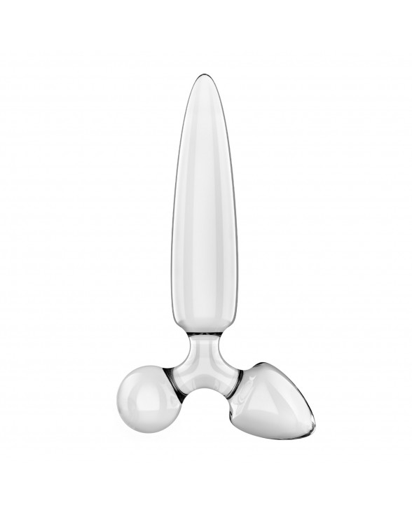 Трехсторонний стеклянный дилдо Satisfyer Triple Crystal 1 Transparent