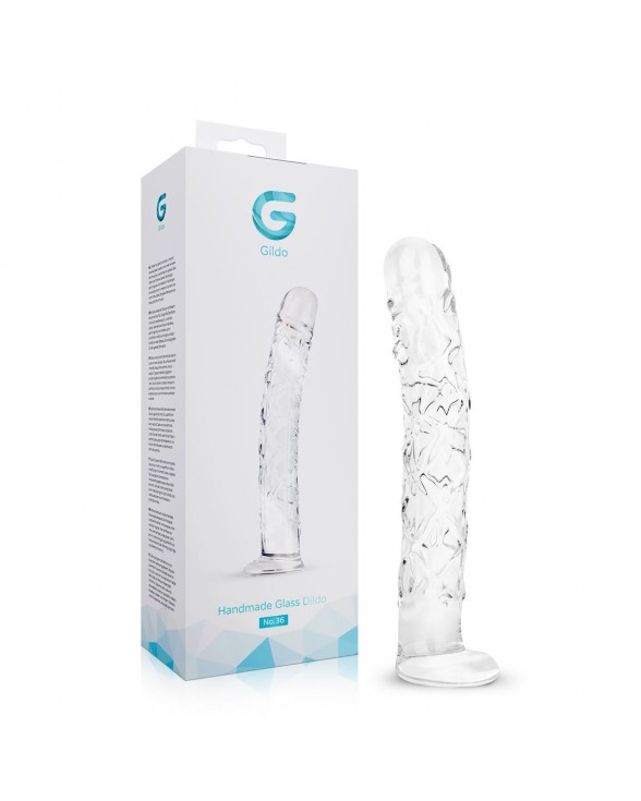Стеклянный фаллоимитатор Gildo Textured Glass Dildo No. 36 - 9