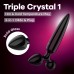 Трехсторонний стеклянный дилдо Satisfyer Triple Crystal 1 Black - 5