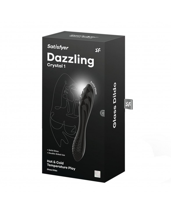 Стеклянное делдо Satisfyer Dazzling Crystal 1 (Black) - 4