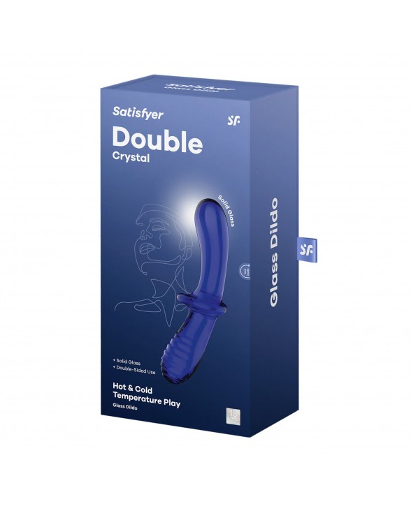 Скляний ділдо Satisfyer Double Crystal (light blue) - 4