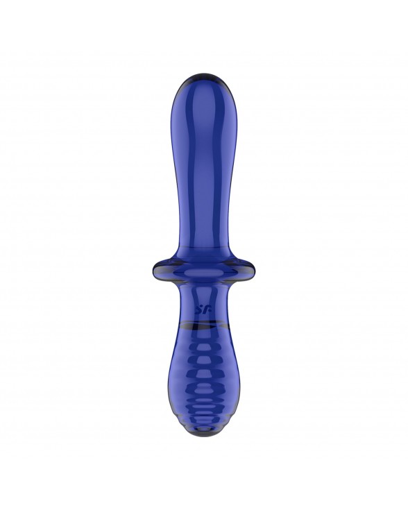 Скляний ділдо Satisfyer Double Crystal (light blue) - 1